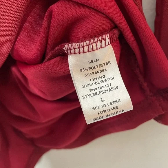 Fashion Nova Deep V-Neck Red Dress - Picture 8 of 8